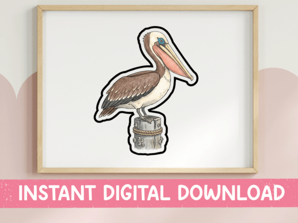 Brown Pelican on Dock Post Sticker: A Designer's Review