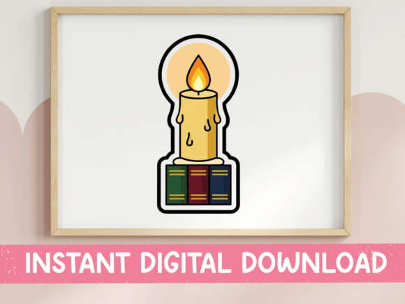 Candle on Stacked Books: A Cozy Embroidery Review