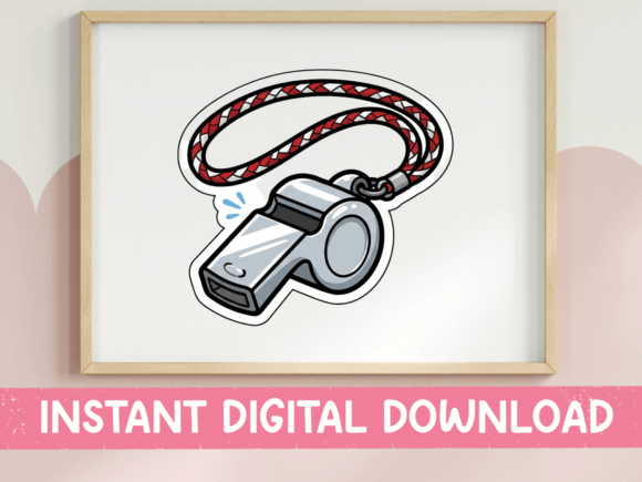Coach Whistle Red Lanyard Sticker: A Designer's Review