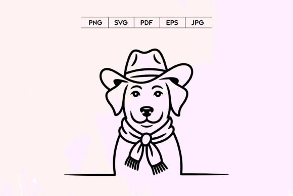Cowboy Dog Face Line Art SVG: A Designer's Review