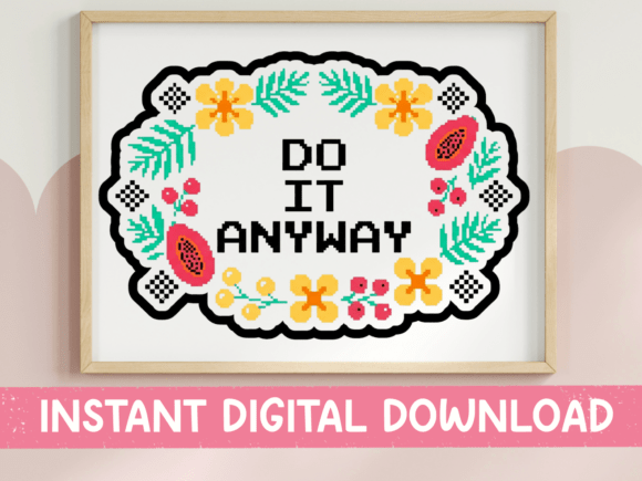 Do It Anyway Floral Cross Stitch SVG PNG Review