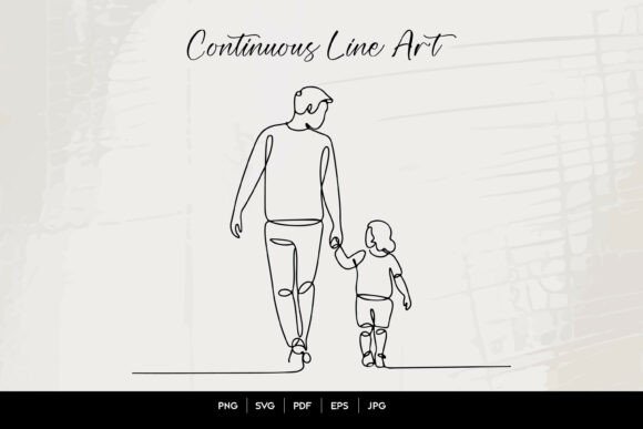 Father Son Line Art SVG: A Designer's Review for Embroidery