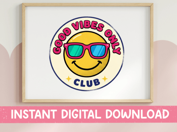 Good Vibes Only Club SVG: A Retro Smiley Review