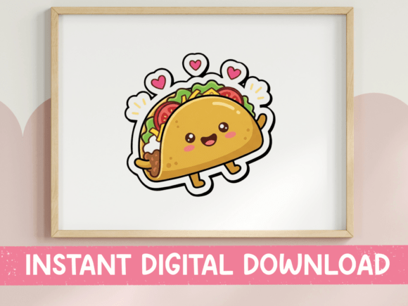 Kawaii Taco Character Sticker: A Designer's Review