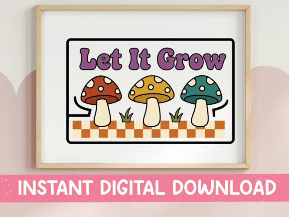 Let It Grow Retro Mushroom Sticker Review