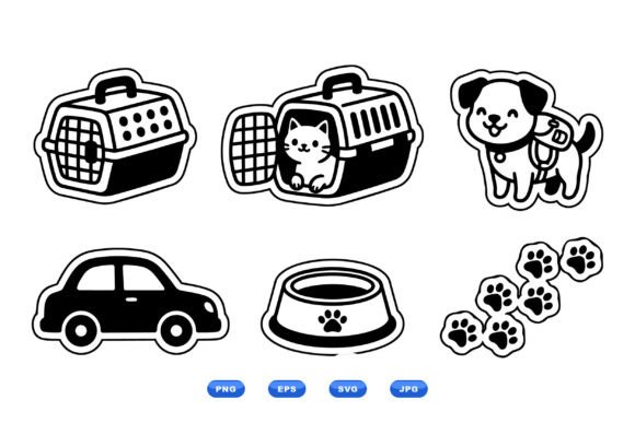 Pet Travel Clipart SVG Icons: A Designer's Stitch Test