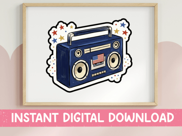 Retro Boombox Stars: A Patriotic Embroidery Review