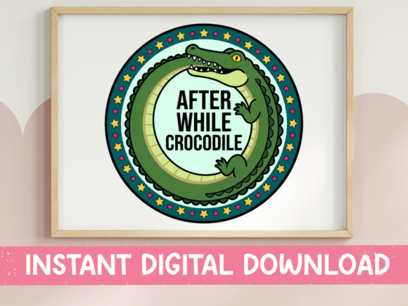 Review: After While Crocodile Badge SVG PNG for Embroidery