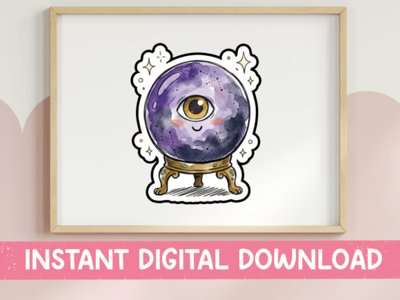 Review: Crystal Ball Eye Mystical Sticker Design