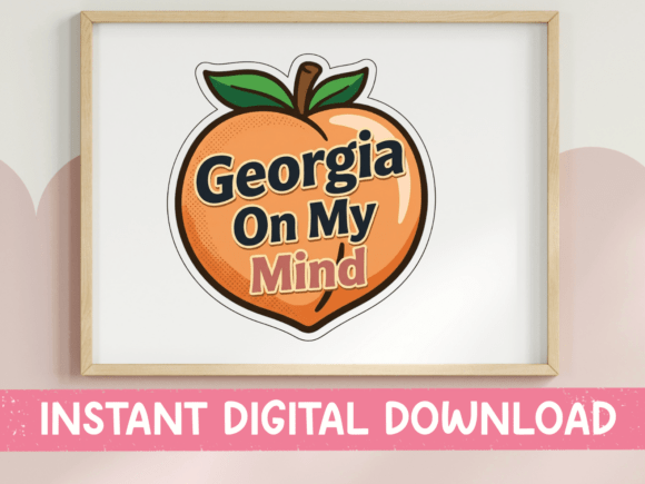 Review: Georgia on My Mind Peach Sticker Design