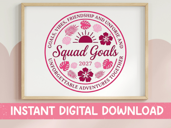 Review: Squad Goals 2027 Floral Tropical SVG PNG