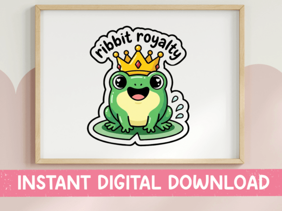 Ribbit Royalty Frog Crown Sticker Design Review
