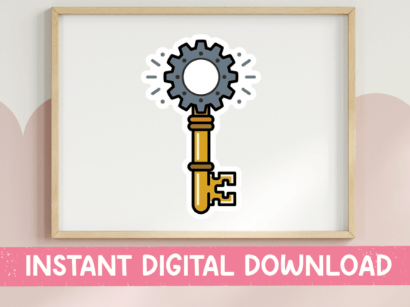 Steampunk Gear Key Sticker: A Designer's Review