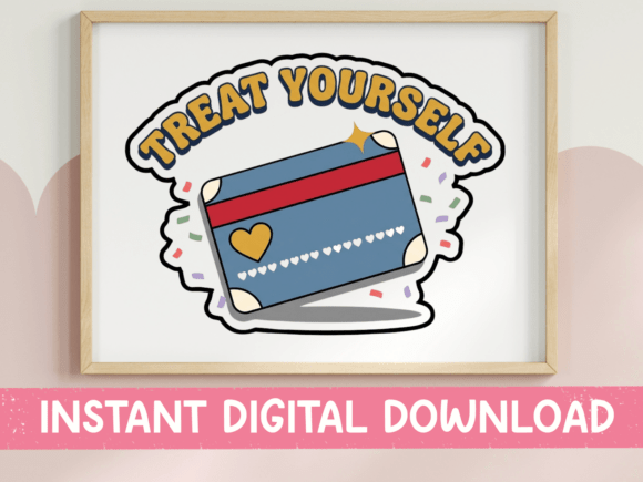 Treat Yourself Credit Card Sticker: A Designer's Review